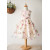 Printed Organza 3D Flowers Wedding Party Flower Girl Dress